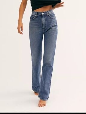 Agolde Vintage-Inspired Blue Flare Jeans 27